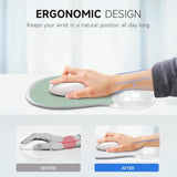 Ergonomic Mouse Pad With Gel Wrist Support – Non-Slip Mouse Mat With Comfortable Memory Gel Cushion – Relieves Wrist Pain – Designer Pattern For Home Office & Gaming (Mint Light Green)