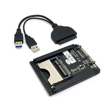 Cfast Card Reader,Cfast Ssd To 22Pin Sata Adapter With Sata To Usb 3.0 Data Po