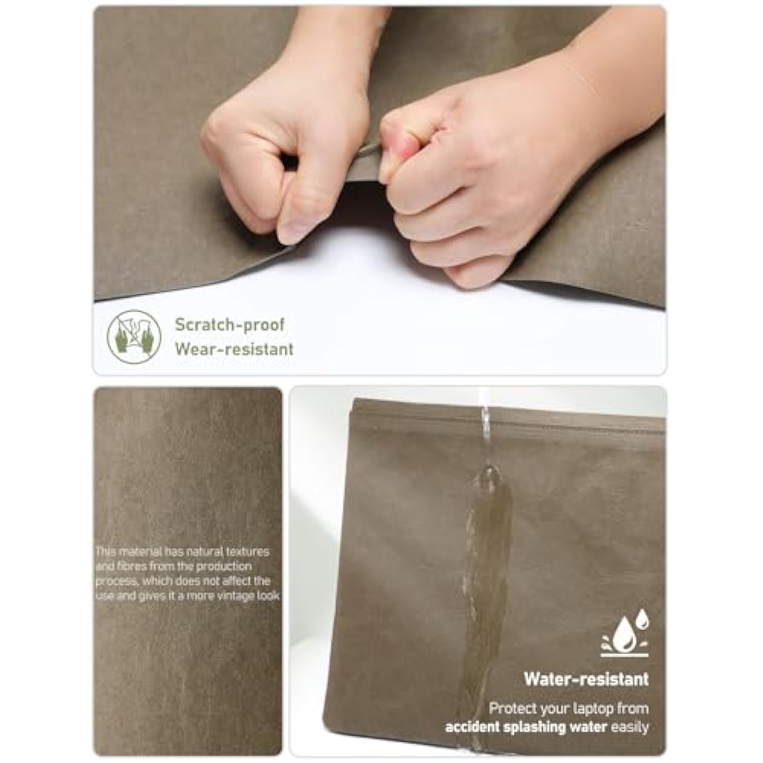 15 Inch Laptop Sleeve For 15.3 Inch Macbook Air 15 M4/M3/M2 2025-2023, 15 Inch Surface Laptop 7-3, 14 Inch Dell Latitude, Lenovo Thinkpad, Asus/Hp Chromebook, Washable Kraft Case Cover