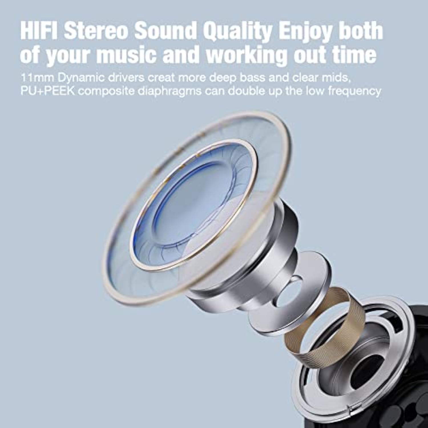 Bluetooth Headphones, Wireless Earbuds With 16 Hours Playtime Bluetooth 5.3 Wi