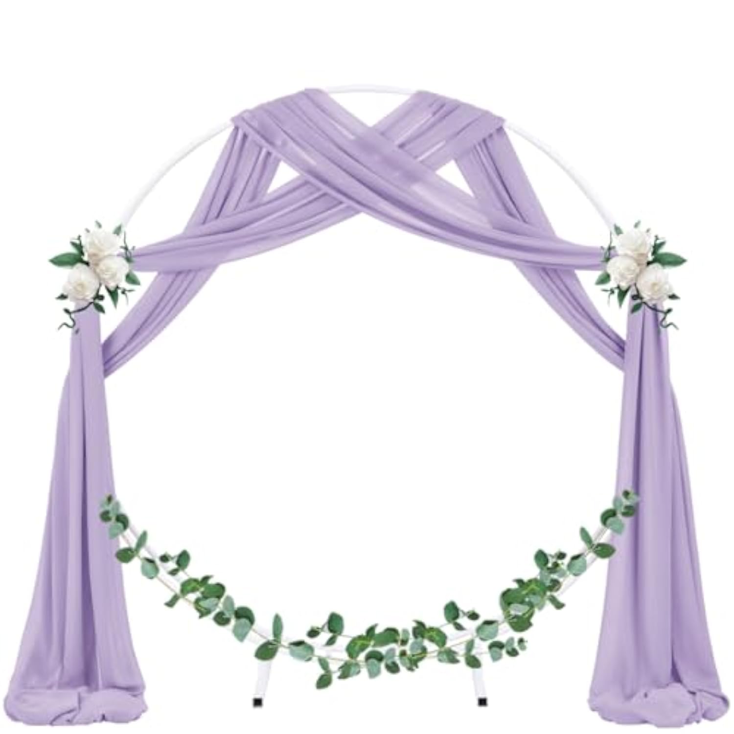 Lavender Purple Wedding Arch Draping 29" x 19FT Sheer Chiffon Curtain for Party