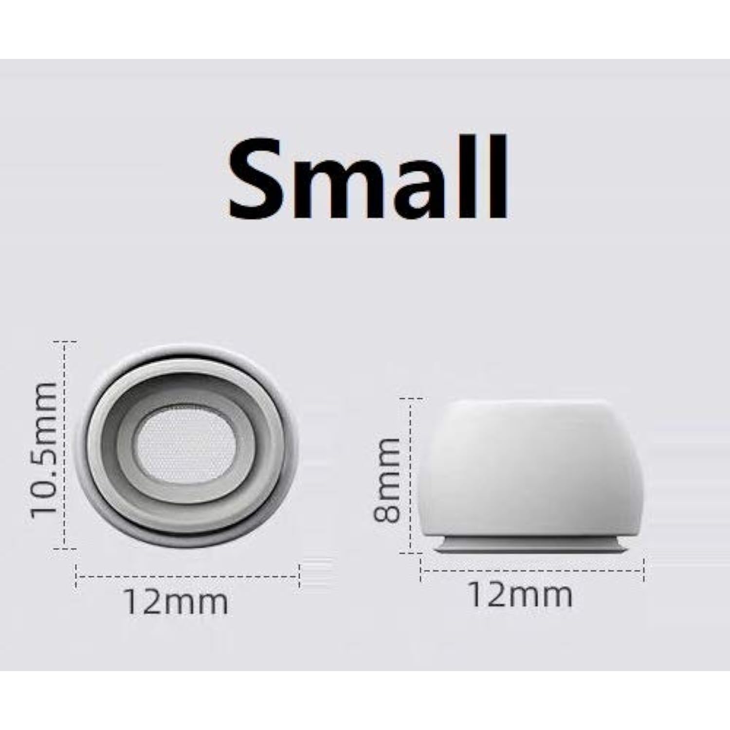 Small Size Ear Tips Earbuds Covers Ear Caps Eartips Earpads Compatible With Apple Airpods Pro, Silicone Tips, Fit In Case, 3 Pairs White S