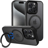 Magnetic Case with Stand for iPhone 15 Pro, MagSafe Compatible