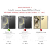 Samsung Galaxy S24 Plus Case with Camera Lens Cover HD Screen Protector, Military-Grade Drop Tested Magnetic Ring Holder Kickstand Protective Phone Case for Samsung Galaxy S24 Plus (Black) - Slim Fit Dual Layer Case with Optimal Protection