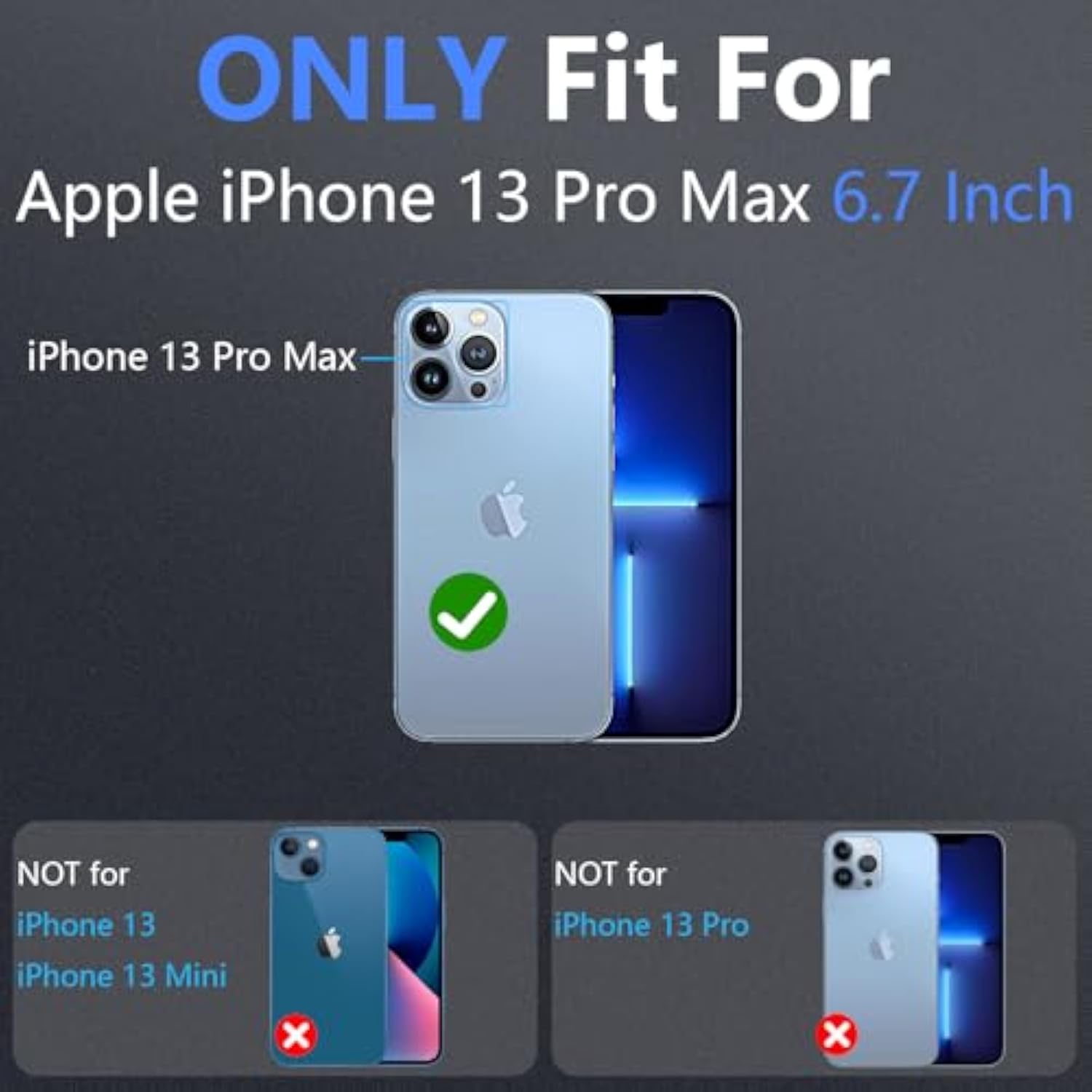 For Iphone 13 Pro Max Case, 2X Glass Screen And Camera Protector, 3 In 1 Heavy Duty Shockproof Drop Protection Stripe Rubber Cover For 13 Pro Max 6.7"-Black