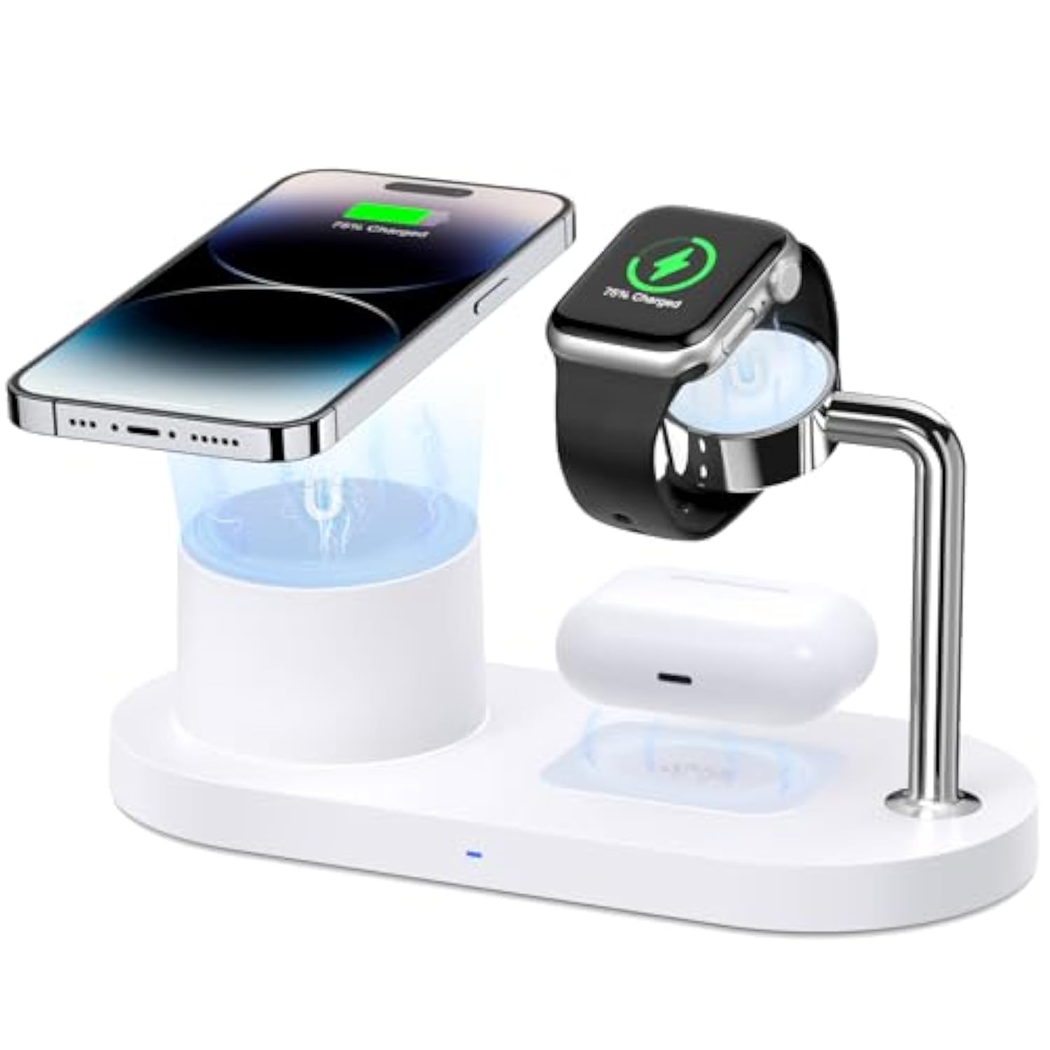 Magnetic Wireless Charger For Iphone: 3 In 1 Charging Station For Multiple Device Apple - 18W Fast Mag-Safe Charger Dock Stand For Iphone 16E 16 15 14 13 12 Pro Max Apple Watch Iwatch & Airpods