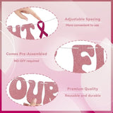 Her Fight Is Our Fight Banner - Breast Cancer Awareness Party Decorations, Cancer Free Banner, Peace Out Chemo Decorations, The Breast Cancer Awareness Month Decorations Rose Gold Glitter