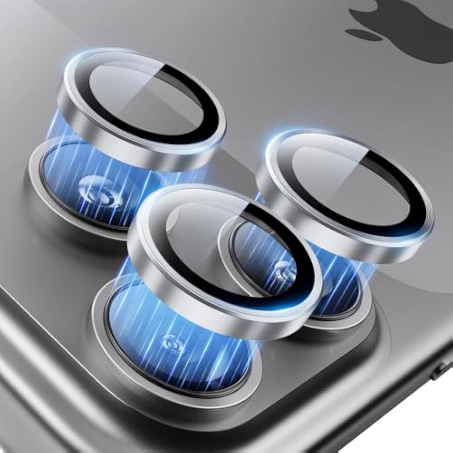 For Iphone 17 Pro Max/17 Pro Camera Lens Protector - [Top 9H+ Tempered Glass - 12Ft Military Grade] Hd Invisible Fit Camera Screen Protector Cover Accessories Case Friendly?Silver