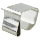 100Pcs Silver Manganese Steel Outdoor String Light Clip 0.79X0.79X0.43Inch Christmas Decoration Lamp Clamps