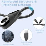 Replacement For Shokz Headphones Charging Cable, 2 Pack Charger For Shockz Aftershokz Open Run Headphone, 3.3Ft Magnetic Usb Cord