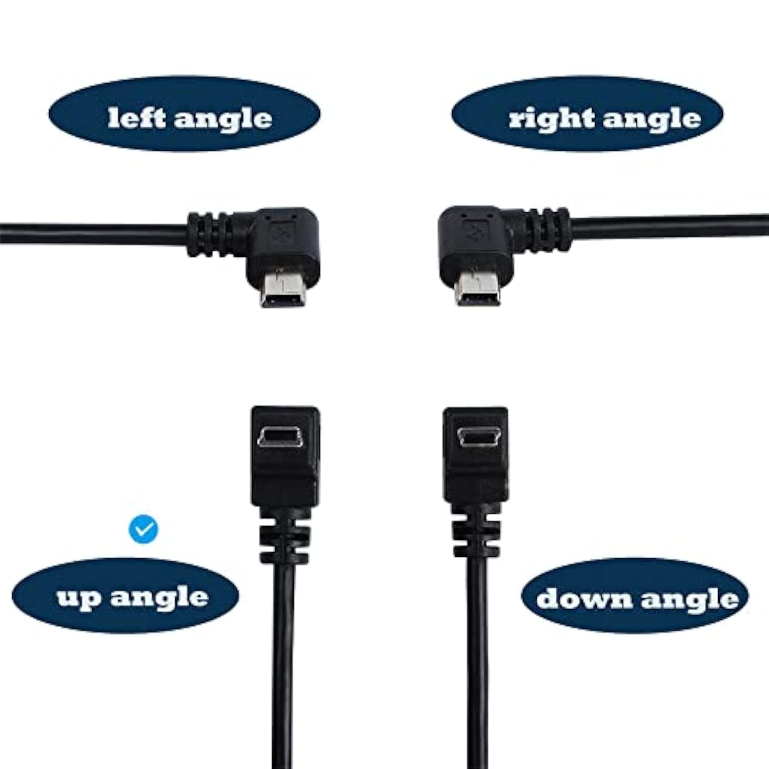 90 Degree Mini Usb Cable Angle Mini 5Pin Usb B Male To Usb 2.0 Male Data Sync