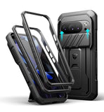 for Google Pixel 10/10 Pro Case with Slide Camera Cover & 2 Front Frames & Built-in Screen Protector & Kickstand, Full-Body Shockproof Protective
