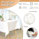6-pack ivory polyester tablecloths 70x120in for parties, weddings, and banquets
