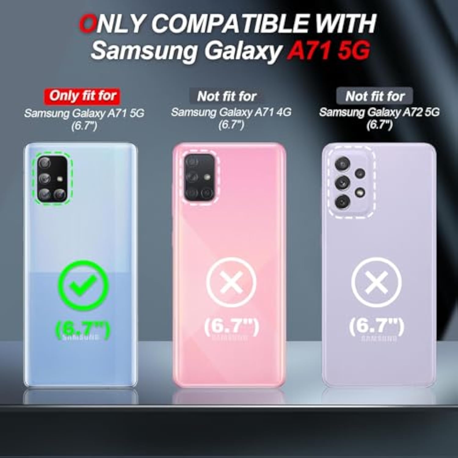 Compatible For Galaxy A71-5G Phone Case:?Not Fit A71 4G/ A71 5G Uw? Samsung A71 5G Phone Case Tempered Glass Screen Protector, Heavy Duty 3 In 1 Rugged, Military Grade Shockproof A 71 5G, Teal