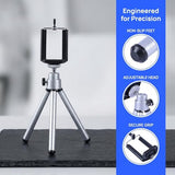 Adjustable Mini Tripod Stand Holder Set for Camera and Smartphone Portable 3-Section Design Lightweight for Travel Compatible with Mobile Devices