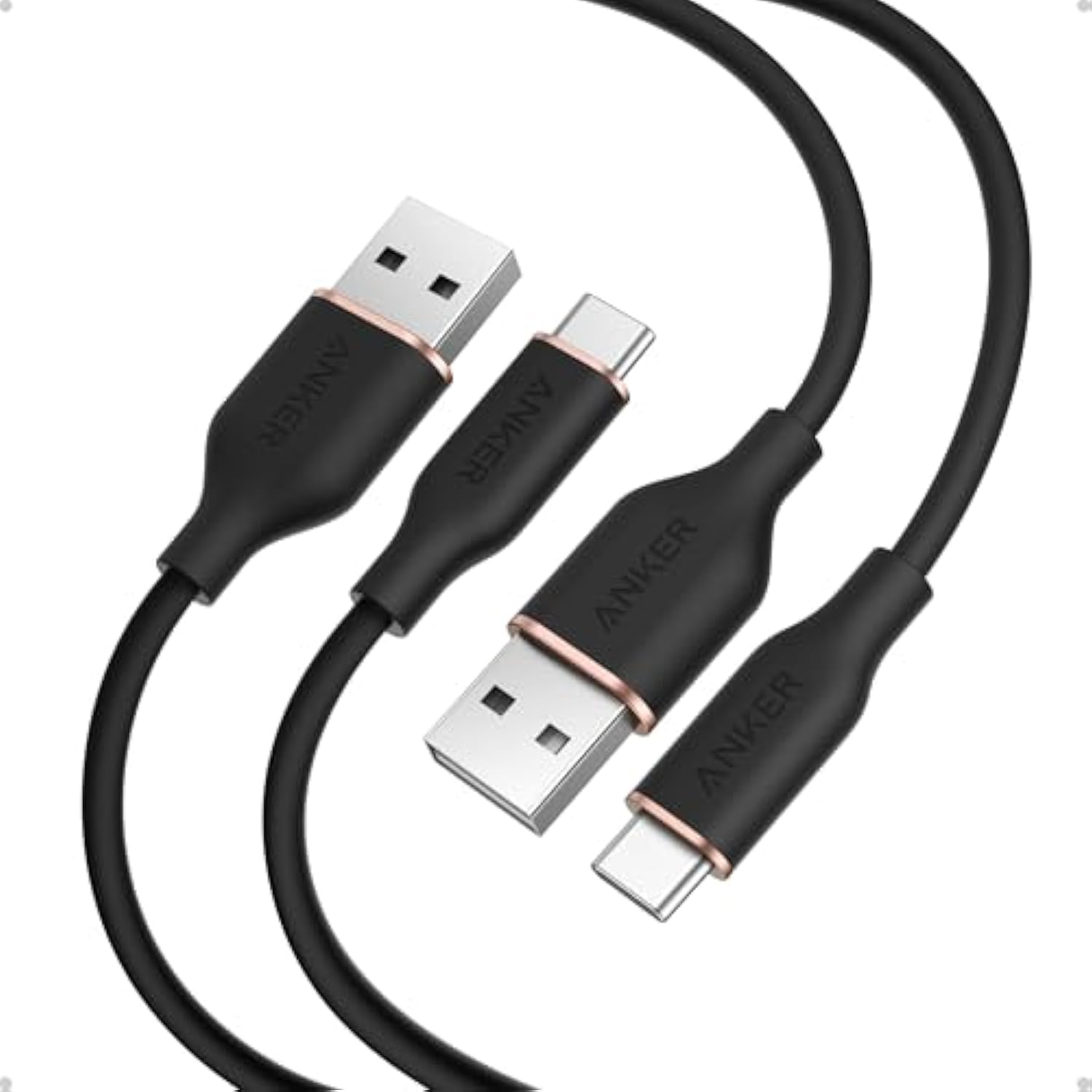 ANKER Cable, USB A to USB C Cable for iPhone 16 15 ro Max Plus and More (3FT, 2Pack, Black)