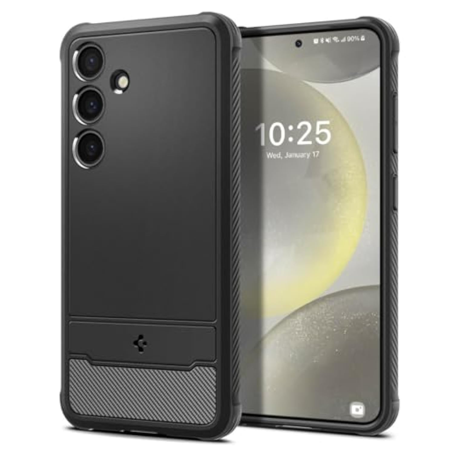 Spigen for Galaxy S24 Case, Rugged Armor [Military-Grade Protection] - Matte Black