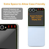 (2 Pack) Designed for  Galaxy Z Flip 7 FE & Z Flip 6 Screen Protector (2 Tempered Glass Front Screen and 2 TPU Main Screen) Anti Scratch,