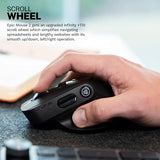 Epic Wireless Mouse 2, Connect Via Bluetooth Or Usb Wireless Dongle, Multi-Device Toggle, Up To 3 Devices, Custom User Profiles, Adjustable Tracking, Full-Size, (1 Pack)