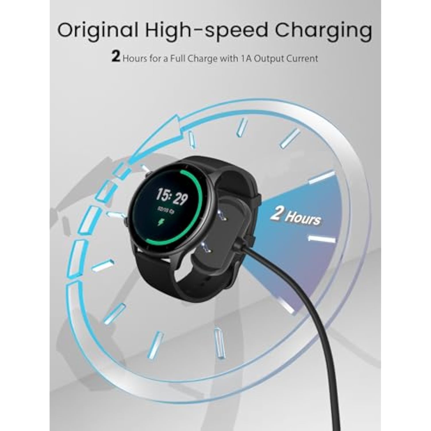 3.3Ft Charger For Amazfit Bip 5/3/3 Pro/U,Gts 4 Mini/2/2 Mini/2E,Trex Pro,Zepp E/Z,Active,Gtr 2/2E Watch,Usb Magnetic Charging Cable Accessories For Amazfit Watch