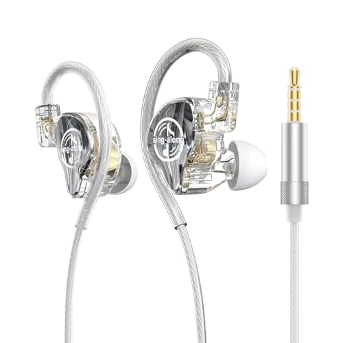in Ear Monitor, HiFi Headphones with Dual Magnetic Dynamic Driver, Hybrid Balance Armature with Dynamic in Ear Headphones IEM Earphones Gaming