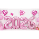 40in Pink 2026 Foil Balloons for New Year Christmas & Graduation Party