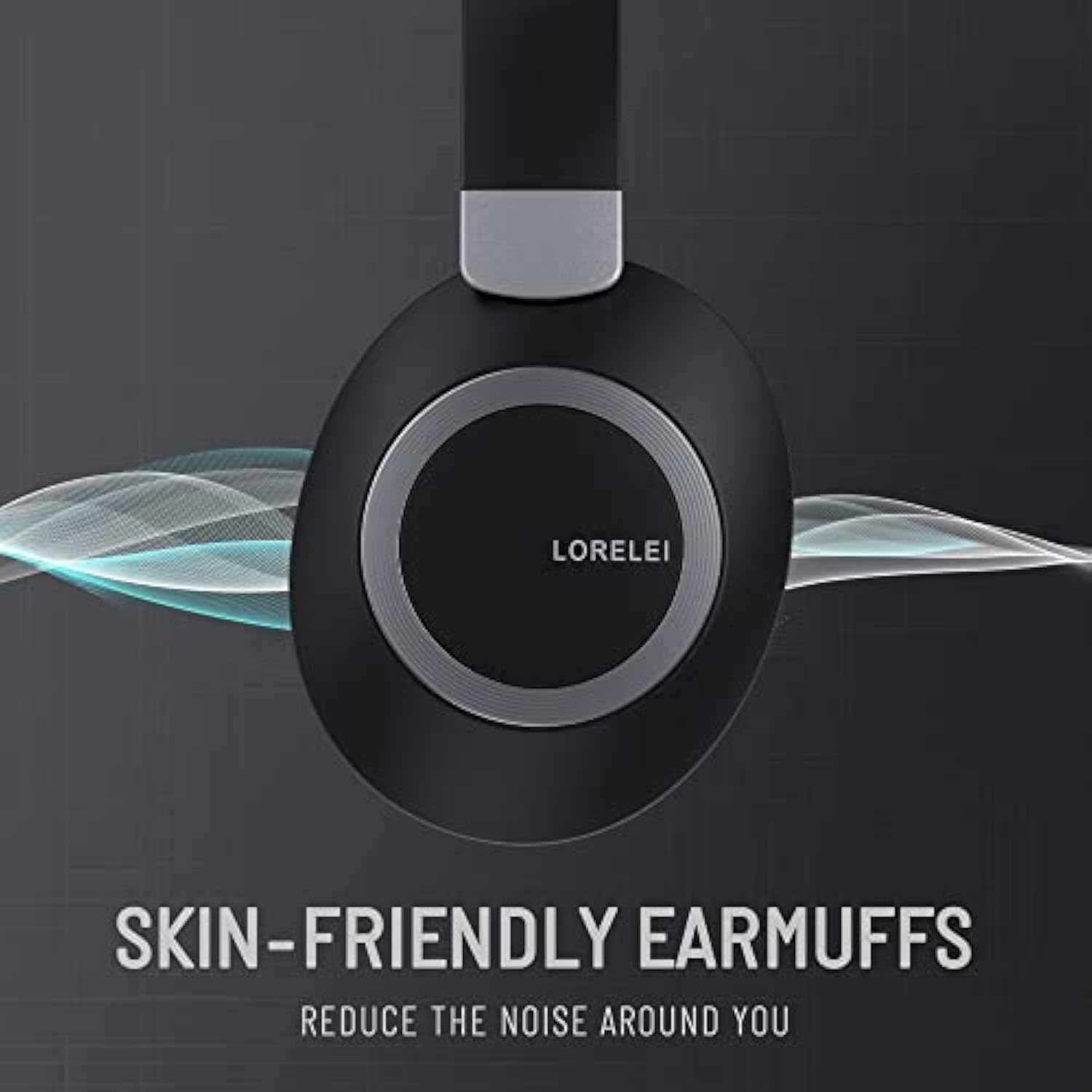 Bc6 Wireless Over Ear Headphones, 50H Playtime Foldable Lightweight Bluetooth Headsets, Deep Bass, Builtin Microphone, Memory Foam Earmuff, For Travel, Home Office(Space Black)
