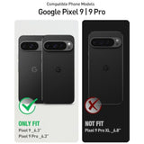 Revolution Case For Google Pixel 9/9 Pro 5G, Built-In Screen Protector Work With Fingerprint Id, Full Body Military Grade Rugged Shockproof Protective Cover Case With Kickstand, Black