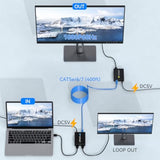 400Ft Hdmi Extender Over Ethernet Hdmi Monitor Over Cat5/6 Adapter Balun 120M