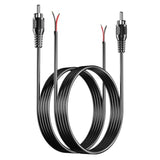 Rca To Speaker Wire Adapter, Speaker Bare Wire Cables To Rca Plugs Adapter Repair Cord For Amplifier Audio Video Av Receivers (2 Pack 20Awg 6.6 Ft)