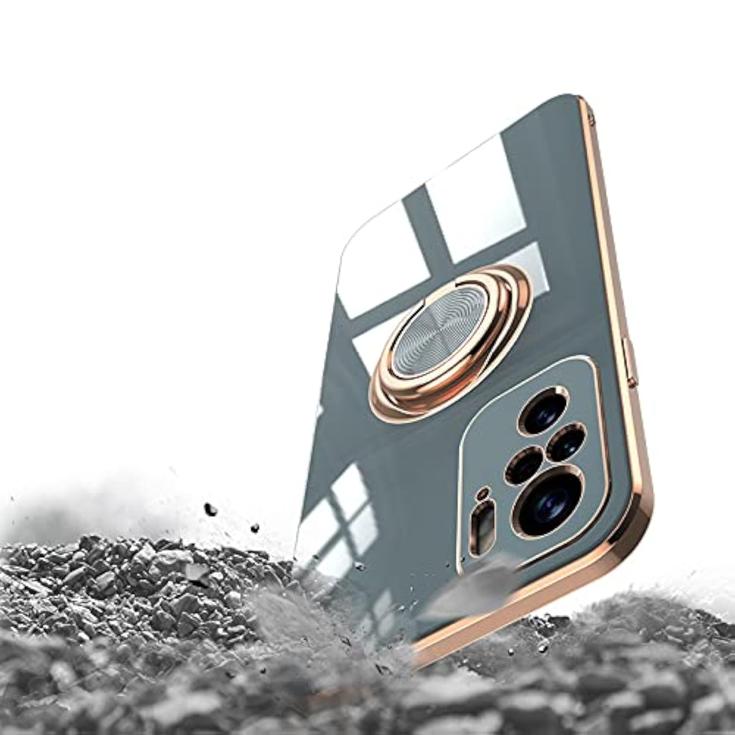 Redmi Note 10 Pro Case, [360° Kickstand] Support Magnetic Car Mount