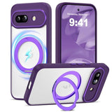Compatible With Google Pixel 10 Case & 10 Pro Case With 360° Magnetic Ring Stand [Compatible With Mag-Safe ] Shockproof Phone Case For Google Pixel 10 & 10 Pro 6.3'',Purple