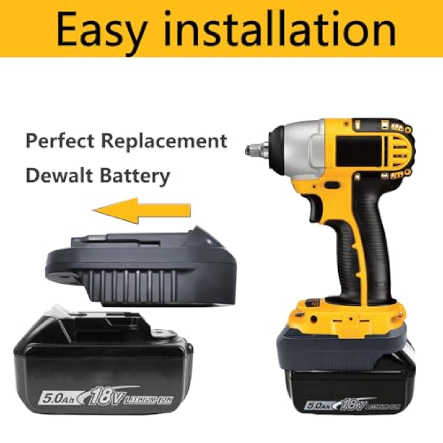 Mt20Dl Battery Adapter, Compatible With Makita 18V Lithium Battery, Convert To Dewalt 18V-20V Lithium Batteries, Work Compatible With Dewalt 18V-20V Cordless Power Tools