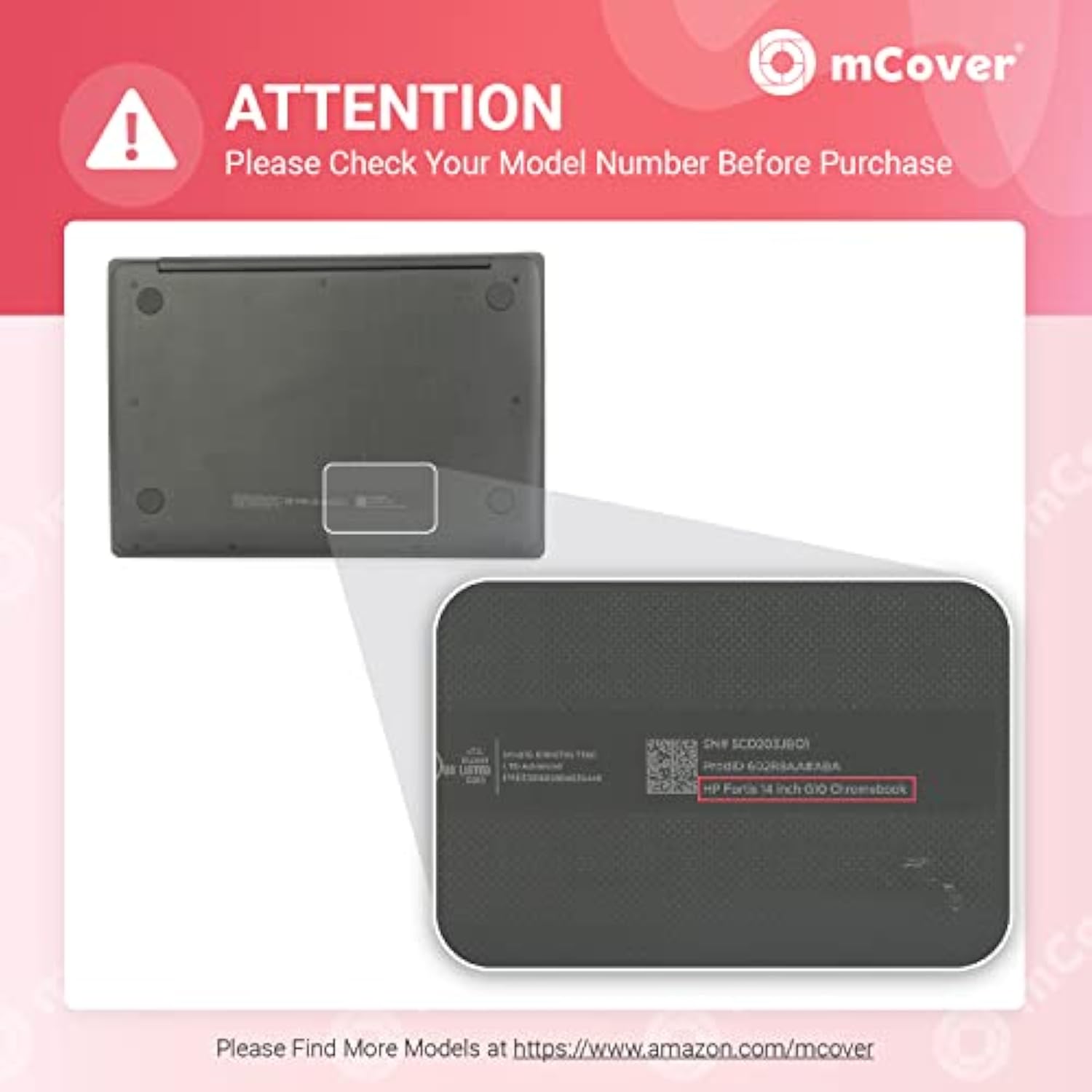 mCover Case ONLY Compatible for 2021~2024 14" HP Fortis 14-inch G10 / G11 Chromebook Laptop Computers (NOT Fitting Any Other HP Models) - Purple