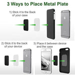 Replacement Metal Plates Set 16 Pack For Magnetic Car Mount. Kit Of 16 Magnets For Back Of Phone Case. Black Rectangular Iron Stickers Without Holes Discs. 3M Adhesive Backing Steel Sheets.
