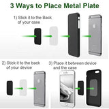 16-Pack Metal Plates for Magnetic Car Mount, Black Rectangular with 3M Adhesive