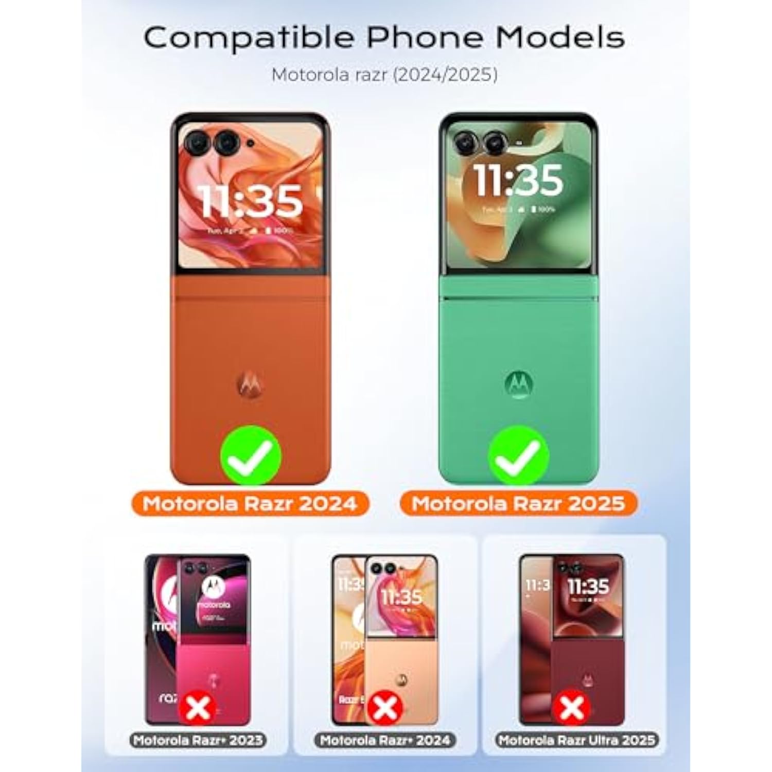 Shockproof Case For Motorola Razr 2024/2025, Razr 2024/2025 Case [External Privacy Screen] [Hidden Kickstand & Hinge Cover] [Military Grade Protection] Full Body Rugged Durable Cover (Mint Green)