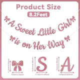 2pcs Sweet Little Girl Banners – Pink Bow Baby Shower & Gender Reveal Decor