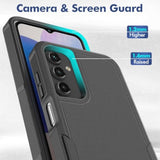 For Samsung Galaxy A15 5G Case: Dual Layer Protective Heavy Duty Cell Phone Cover Shockproof Rugged With Screen Protector - Protection Bumper Tough - Samsung Galaxy A15 5G 2024, Black