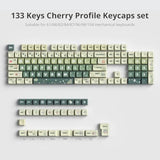 133 Keys Xda Profile Green Keycaps 75 Percent Cute Pbt Keyboard Caps With Iso