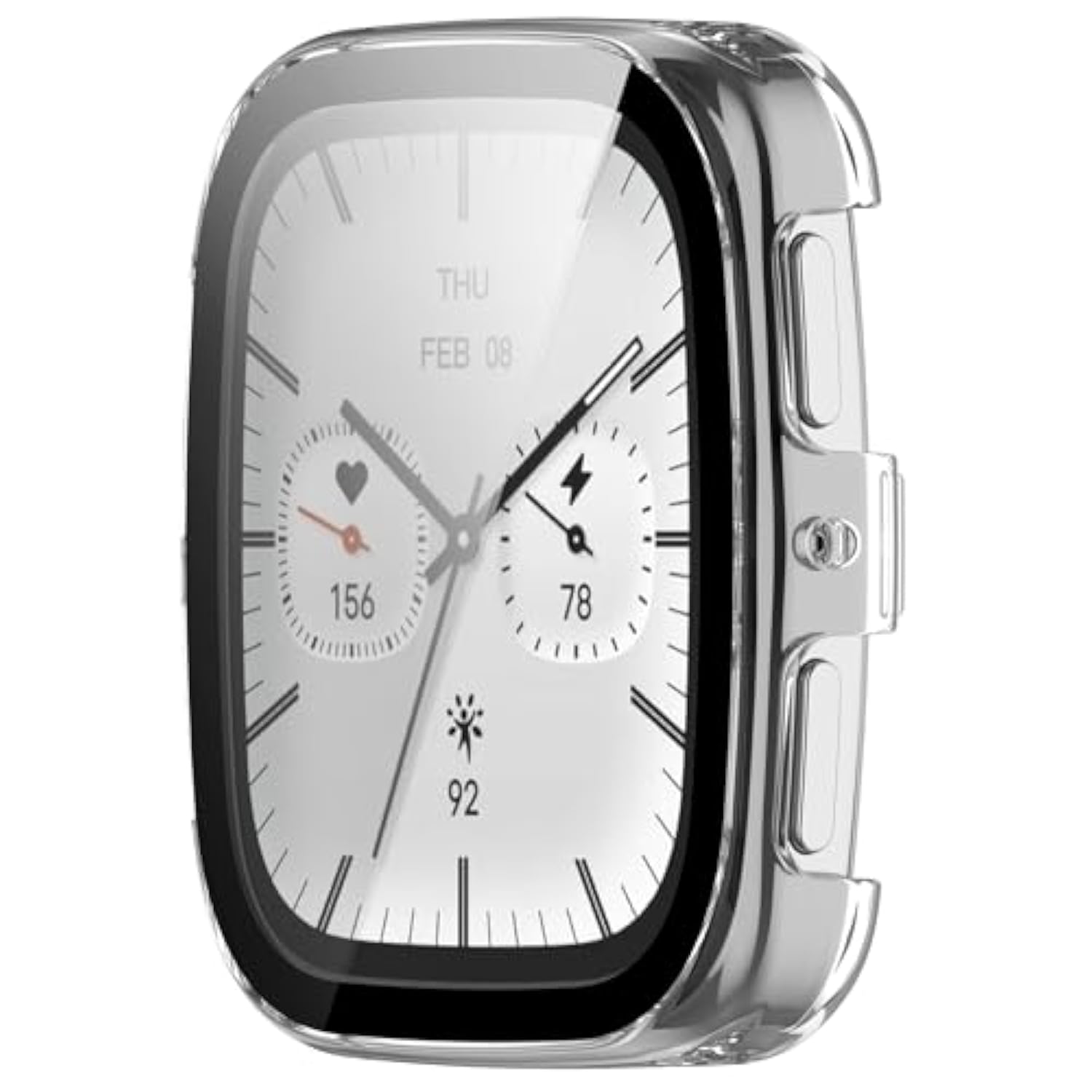 6Pack Compatible With Amazfit Active 2 Square Smartwatch Screen Protector Case Watch Face Cover Full Protection