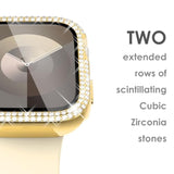 Bling Crystal Diamond Apple Watch Case with Screen Protector for Series 7/8/9 41mm