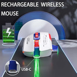 Wireless Gaming Mouse?Ergonomic Mouse With 5 Adjustable Dpi Up To 7200, Rgb Breathing Lights, Compatible With Laptop, Chromebook, Pc, Desktop, Mac, Notebook (Blue)