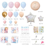164Pcs Gender Reveal Balloon Boxes Decorations, Pink And Blue Balloon Garland Kit 4Pcs Boxes With Letters (A-Z+Baby) For Baby Shower Birthday He Or She Gender Reveal Party Supplies