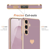 Lavender Samsung Galaxy S25 5G Case for Women Girls Cute Phone Cover