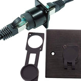 10Pcs D-Type Rj45 Coupler, Shielded Rj45 Panel Mount Connector, Cat6/Cat5E/Cat