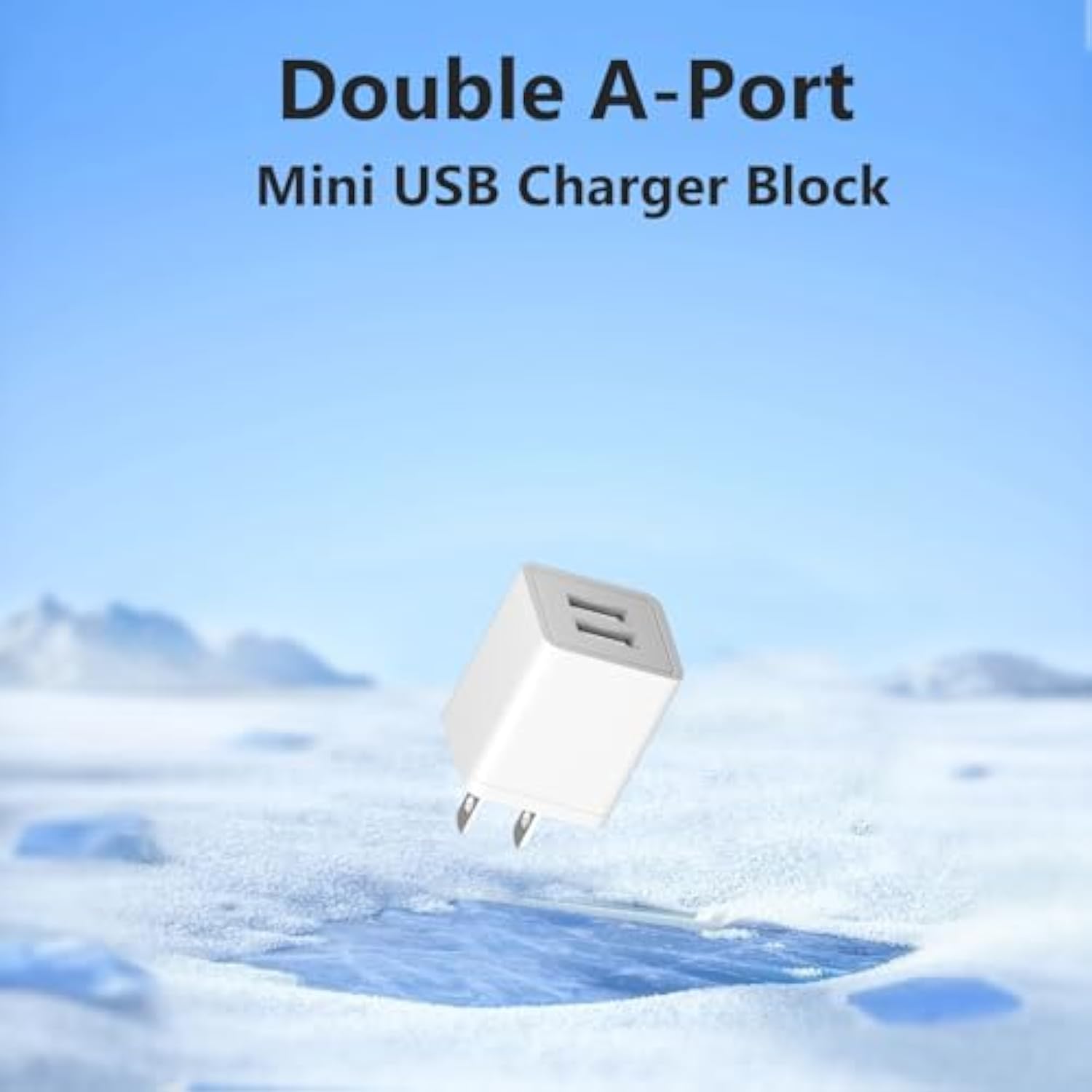 Usb Charger Block, Portable Chargers Plug, 5V 2.1A Dual Usb-A Port Charging Cube,Usba Wall Charge Power Adapter Compatible With Iphone,Android,Garmin Watch,Samsung Watch,Ps4 Controller,Kindle And More