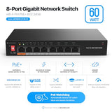 8-Port Switch With 4-Ports Poe+ 802.3Af/At 60W, Metal Housing, (Agps8E4P-At-60-V2)