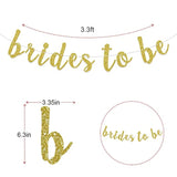 Brides To Be Banner, Lesbian Wedding, Bachelorette Party Decorations Supplies, Mrs & Mrs, Bridal Shower Bunting Garland Sign, No Diy, Gold Glitter