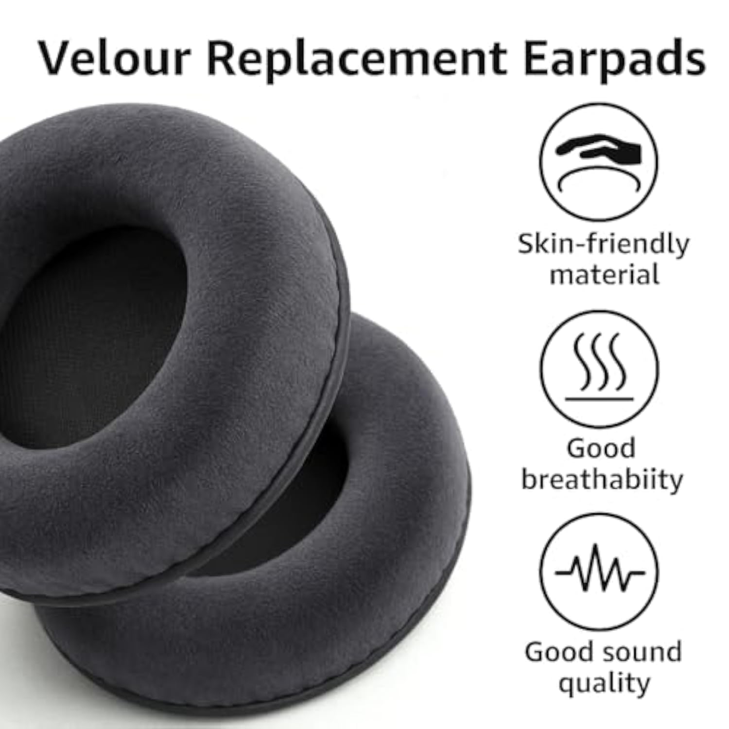Replacement Headband Pad & Ear Pads Compatible With Senn-Heiser Hd650, Hd600, Hd580, Hd660 S, Hd565, Hd545 – Soft Velour Cushions For Enhanced Comfort & Sound Isolation – Earpads And Headband Set
